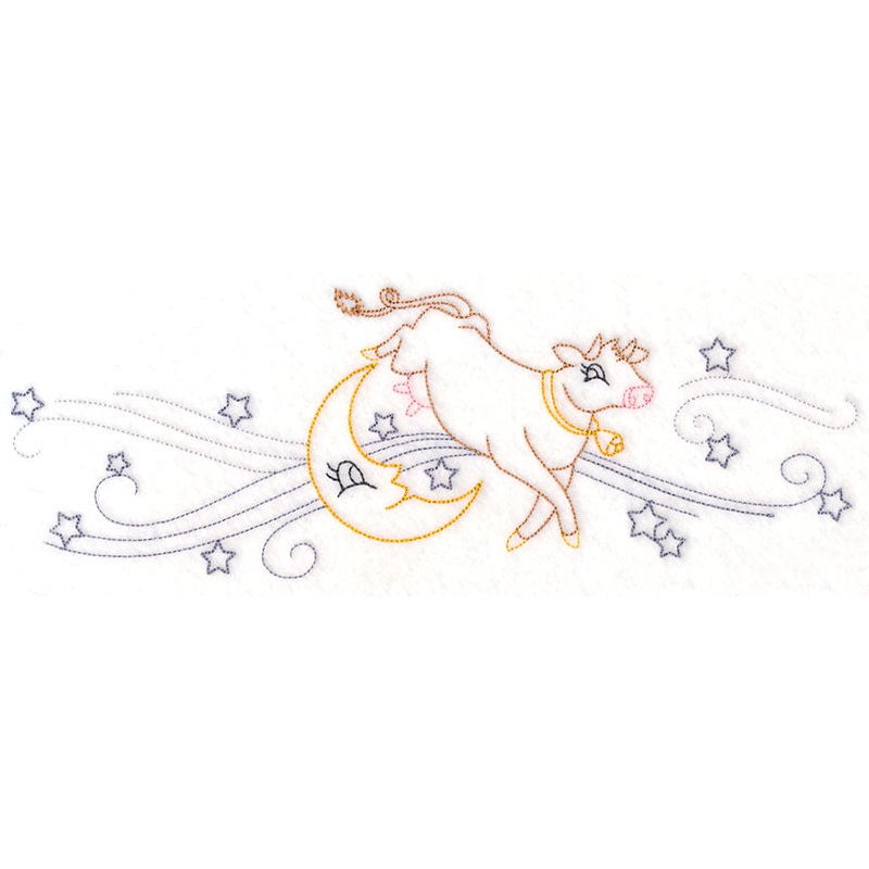 Cow Over the Moon Border (Vintage)