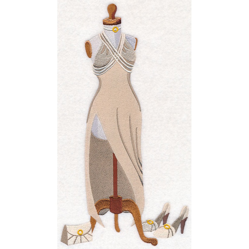 Cream Satin Hollywood Dress Form