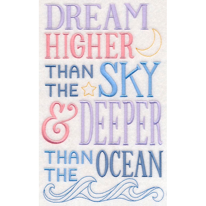 Dream Higher Than the Sky|11.05″ x 6.85″ / 280.65mm x 174.11mm|9.39″ x 5.83″ / 238.48mm x 147.98mm|7.8″ x 4.84″ / 198.24mm x 122.96mm|6.85″ x 4.25″ / 174.02mm x 107.96mm|3.86″ x 2.4″ / 98.02mm x 60.9mm|All Sizes