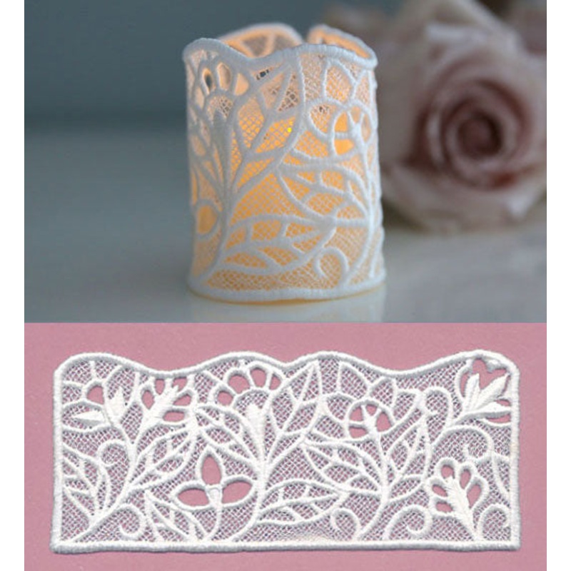 Flower Candle Wrap (Lace)|2.95″ x 6.87″ / 75mm x 174.47mm|2.27″ x 5.27″ / 57.6mm x 133.86mm|All Sizes