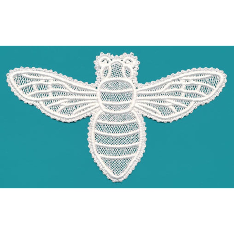 Spring Bee (Battenburg Lace)|4.15″ x 6.89″ / 105.41mm x 175.01mm|2.35″ x 3.9″ / 59.69mm x 99.06mm|All Sizes