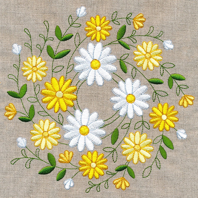 Summer Blossoms Wreath|7.25″ x 7.41″ / 184.15mm x 188.21mm|6.5″ x 6.64″ / 165.1mm x 168.66mm|5.86″ x 5.98″ / 148.84mm x 151.89mm|4.81″ x 4.92″ / 122.17mm x 124.97mm|All Sizes