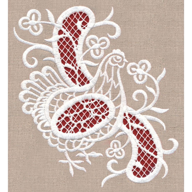 Chicken Spray (Cutwork)|7.27″ x 6.86″ / 184.74mm x 174.26mm|6.24″ x 5.87″ / 158.46mm x 149mm|5.17″ x 4.87″ / 131.42mm x 123.61mm|All Sizes