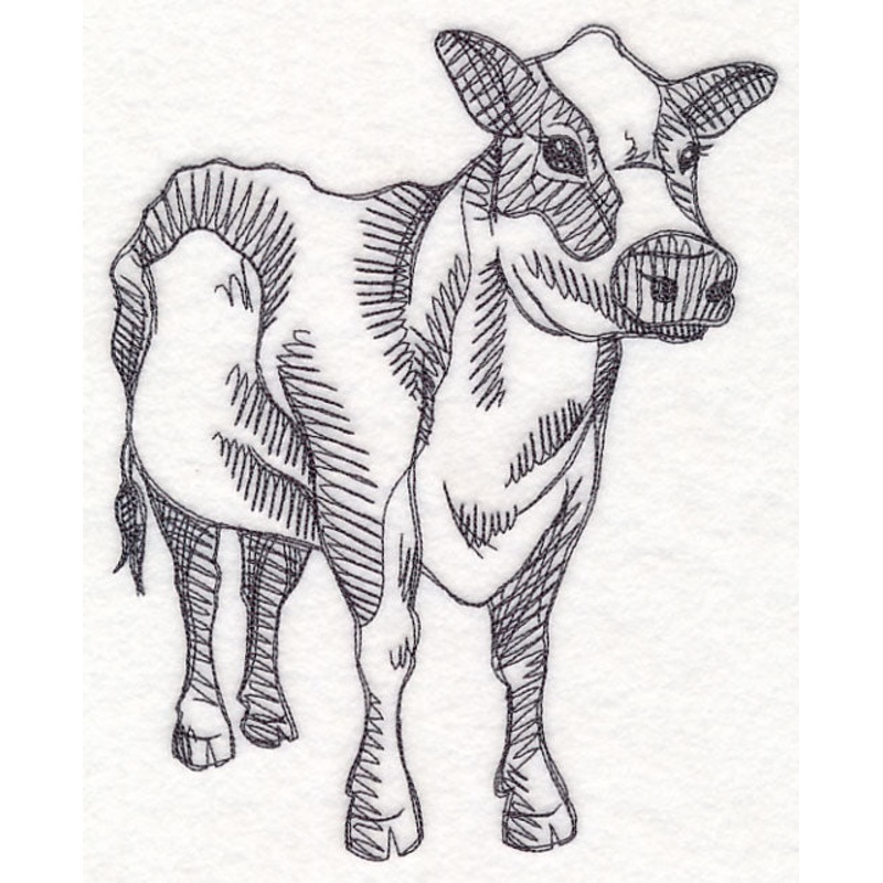 Farm Animal Sketch – Cow|8.47″ x 6.85″ / 215.19mm x 173.94mm|7.23″ x 5.84″ / 183.77mm x 148.29mm|6″ x 4.85″ / 152.31mm x 123.08mm|3.85″ x 3.11″ / 97.67mm x 78.87mm|All Sizes