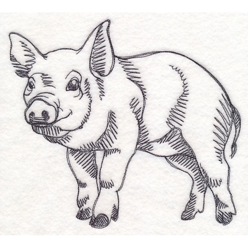 Farm Animal Sketch – Pig|6.85″ x 7.79″ / 173.97mm x 197.94mm|5.84″ x 6.65″ / 148.46mm x 168.91mm|4.85″ x 5.52″ / 123.09mm x 140.31mm|3.37″ x 3.85″ / 85.54mm x 97.7mm|All Sizes