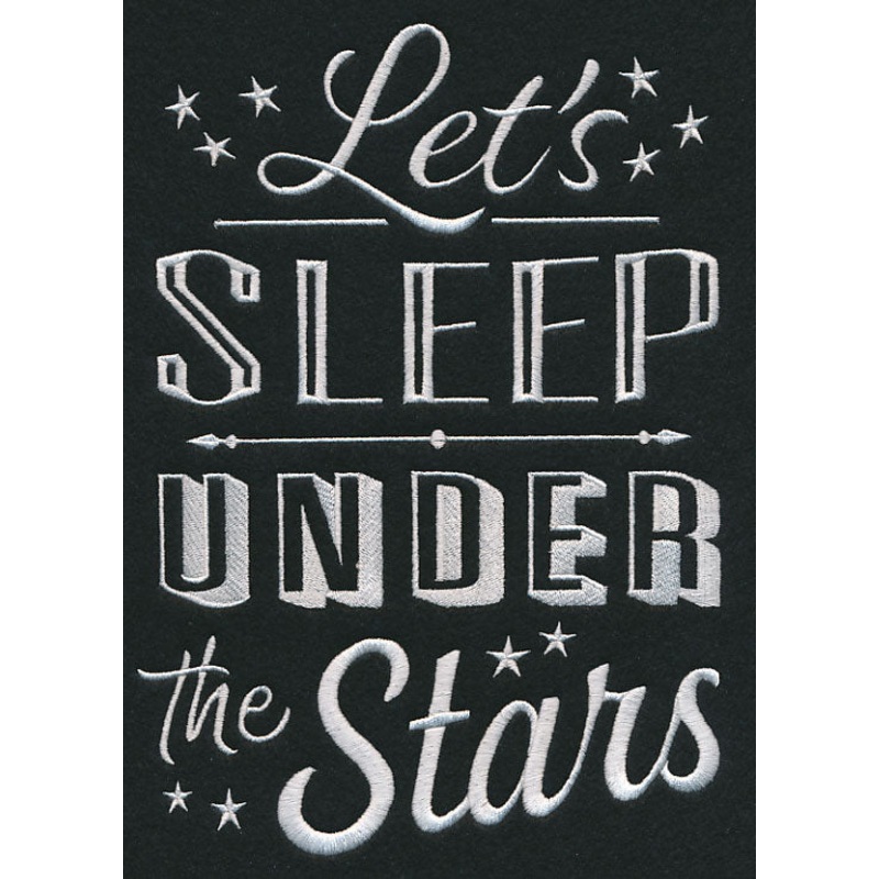 Let’s Sleep Under the Stars|9.76″ x 6.89″ / 247.9mm x 175.01mm|7.81″ x 5.52″ / 198.37mm x 140.21mm|6.86″ x 4.85″ / 174.24mm x 123.19mm|3.9″ x 2.86″ / 99.06mm x 72.64mm|All Sizes