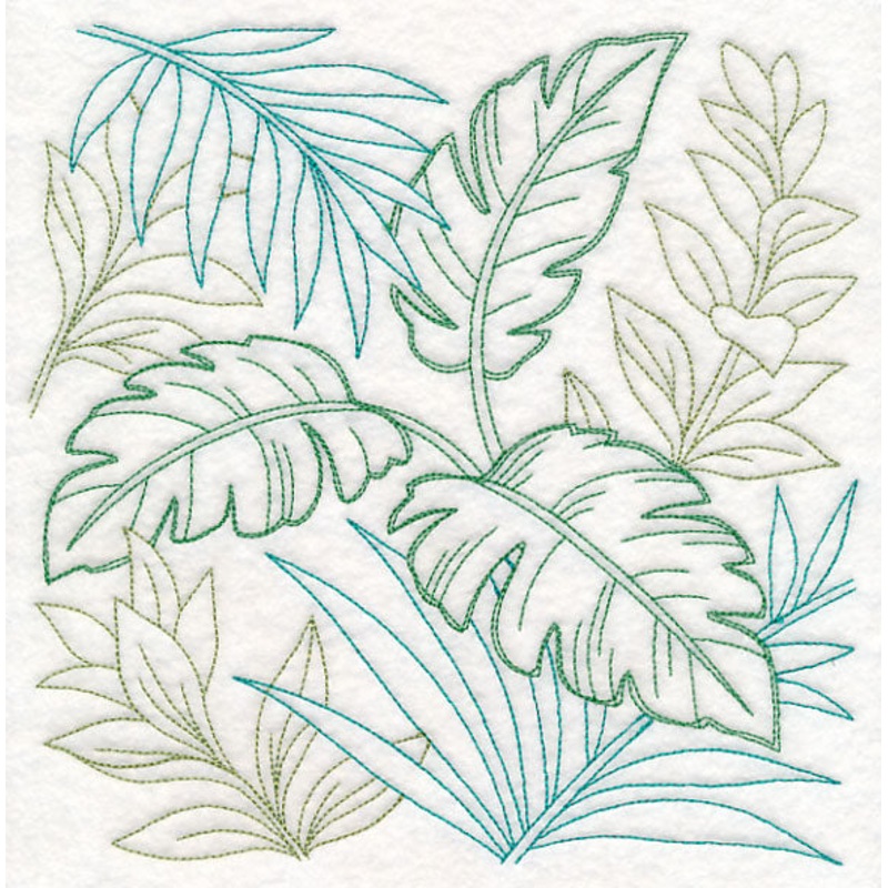 Tropical Greenery Square (Vintage)