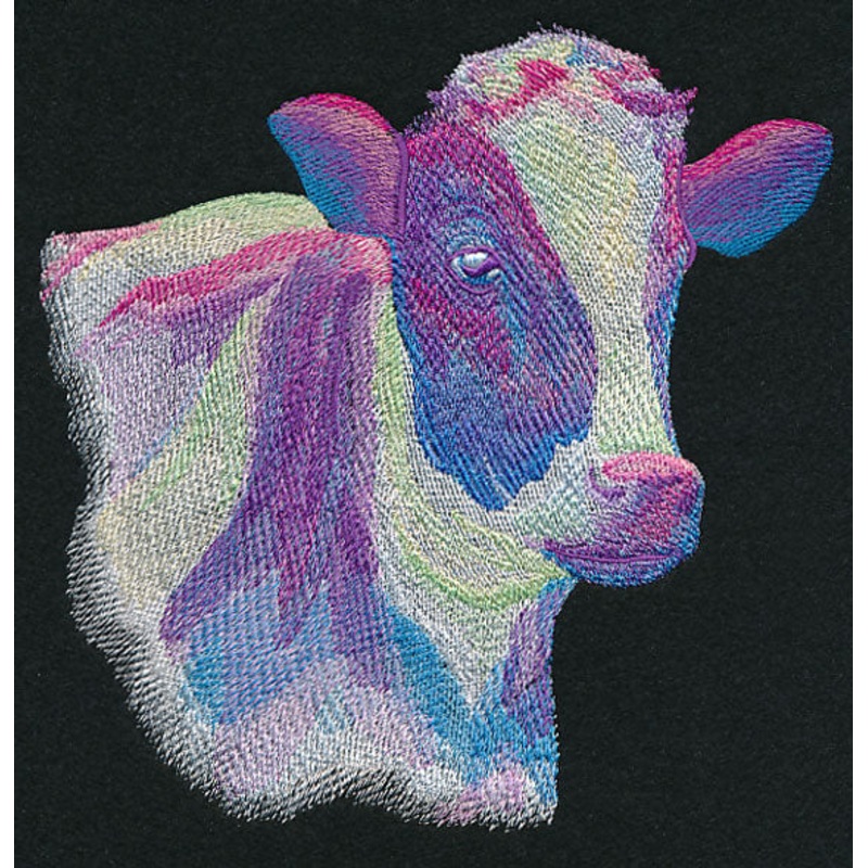 Vibrant Cow in Watercolor|7.8″ x 7.53″ / 198.03mm x 191.15mm|7.16″ x 6.91″ / 181.93mm x 175.47mm|6.07″ x 5.84″ / 154.28mm x 148.32mm|5.08″ x 4.85″ / 128.91mm x 123.1mm|All Sizes