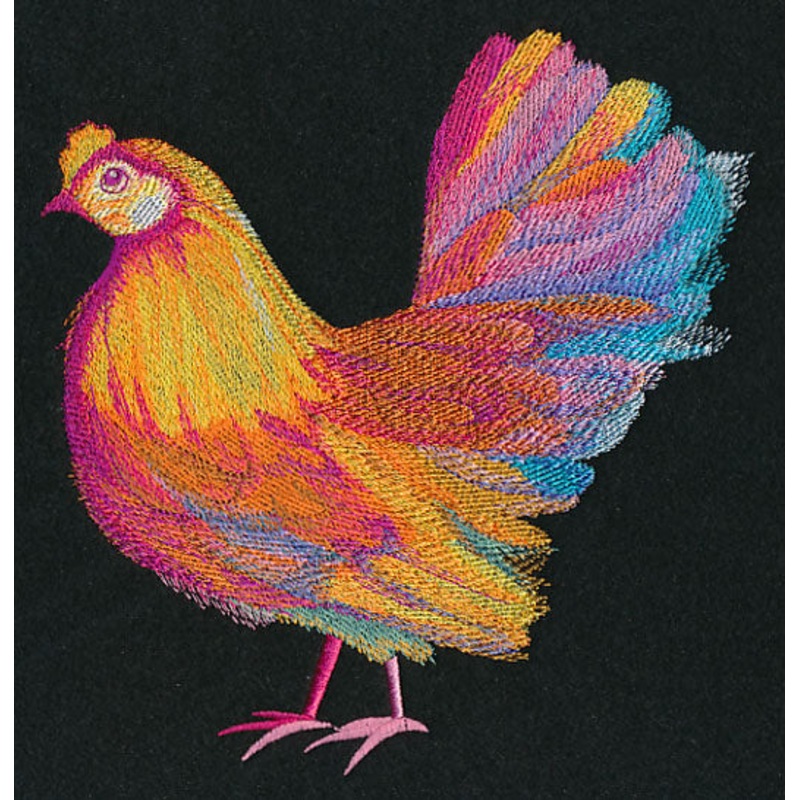 Vibrant Hen in Watercolor|7.04″ x 6.88″ / 178.79mm x 174.72mm|6.38″ x 6.21″ / 162.03mm x 157.71mm|5.51″ x 5.34″ / 140mm x 135.59mm|4.55″ x 4.45″ / 115.6mm x 112.96mm|All Sizes