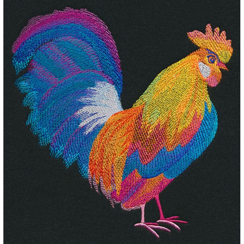 Vibrant Rooster in Watercolor|7.81″ x 7.49″ / 198.37mm x 190.25mm|7.2″ x 6.88″ / 182.86mm x 174.63mm|6.13″ x 5.86″ / 155.7mm x 148.9mm|5.09″ x 4.85″ / 129.21mm x 123.3mm|All Sizes
