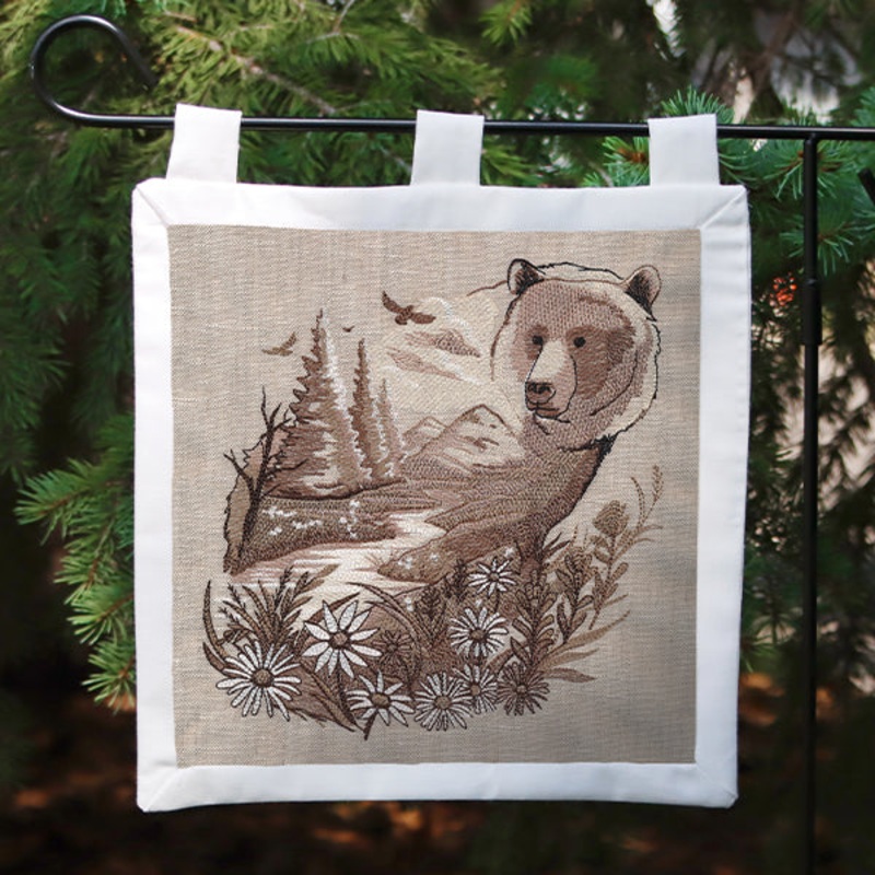 Bear Nature Scene|7.8″ x 7.42″ / 198.1mm x 188.41mm|7″ x 6.66″ / 177.78mm x 169.08mm|6.15″ x 5.85″ / 156.24mm x 148.59mm|5.1″ x 4.85″ / 129.53mm x 123.19mm|All Sizes