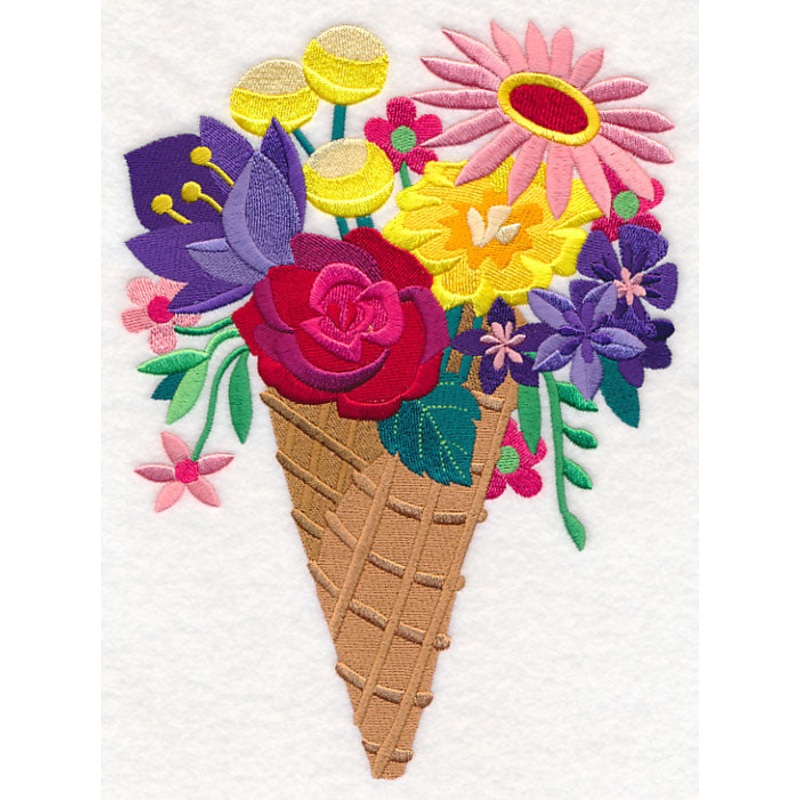 Blooming Ice Cream Cone|9.3″ x 6.89″ / 236.31mm x 175.12mm|7.78″ x 5.77″ / 197.61mm x 146.53mm|6.56″ x 4.86″ / 166.62mm x 123.56mm|3.85″ x 2.86″ / 97.86mm x 72.75mm|All Sizes