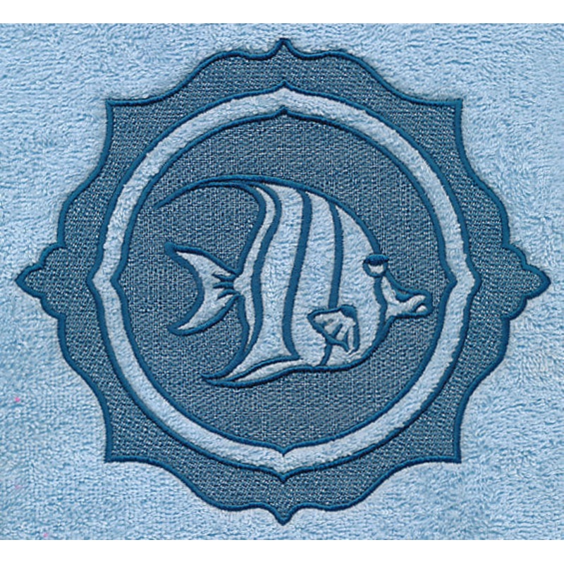 Fish Medallion (Embossed)|6.86″ x 7.6″ / 174.33mm x 193.05mm|5.86″ x 6.49″ / 148.93mm x 164.92mm|4.86″ x 5.39″ / 123.53mm x 136.78mm|3.5″ x 3.88″ / 88.94mm x 98.43mm|All Sizes