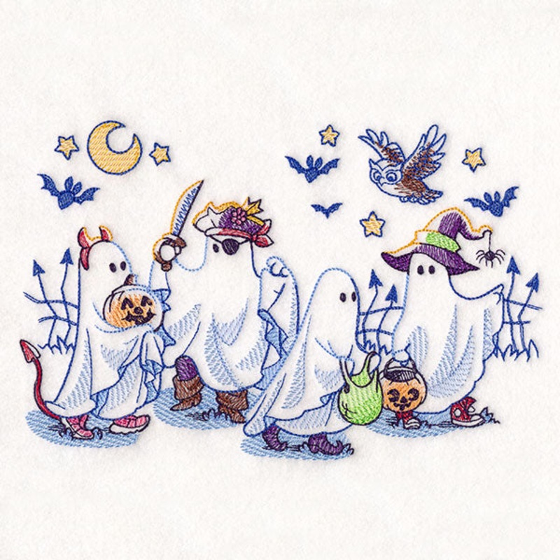 Trick-or-Treat Ghosts|6.85″ x 10.56″ / 173.97mm x 268.31mm|5.85″ x 9.02″ / 148.56mm x 229.13mm|5.06″ x 7.8″ / 128.45mm x 198.12mm|4.44″ x 6.85″ / 112.78mm x 173.99mm|All Sizes