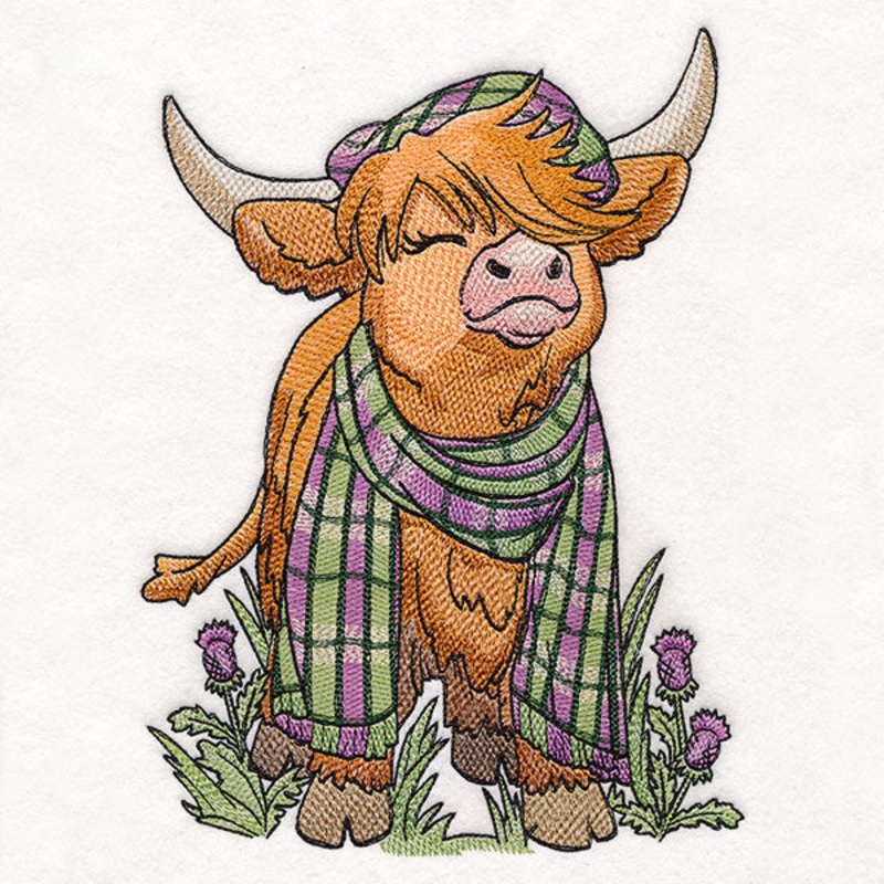 Wear Your Tartan Highland Cow|9.38″ x 6.88″ / 238.25mm x 174.75mm|7.76″ x 5.7″ / 197.12mm x 144.69mm|6.61″ x 4.85″ / 167.86mm x 123.19mm|All Sizes