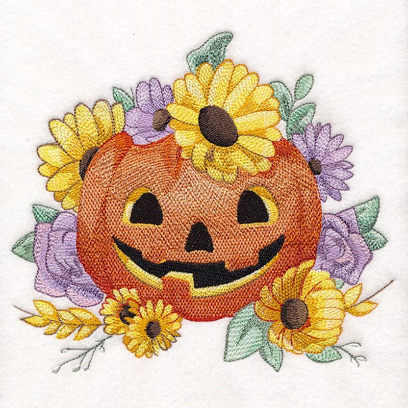 Asters and Black-eyed Susans Jack o’ Lantern