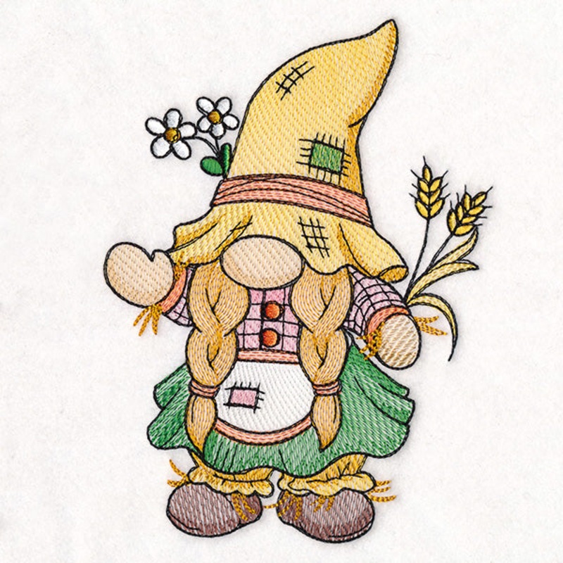 Autumn Scarecrow Gnome – Female