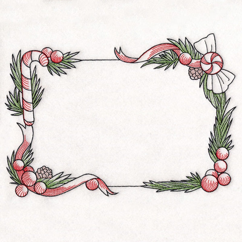 Christmas Peppermints Quilt Label