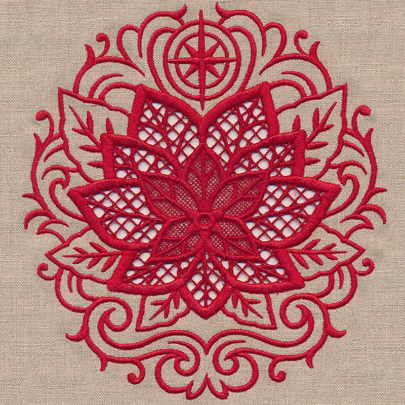 Christmas Poinsettia Feature (Cutwork)
