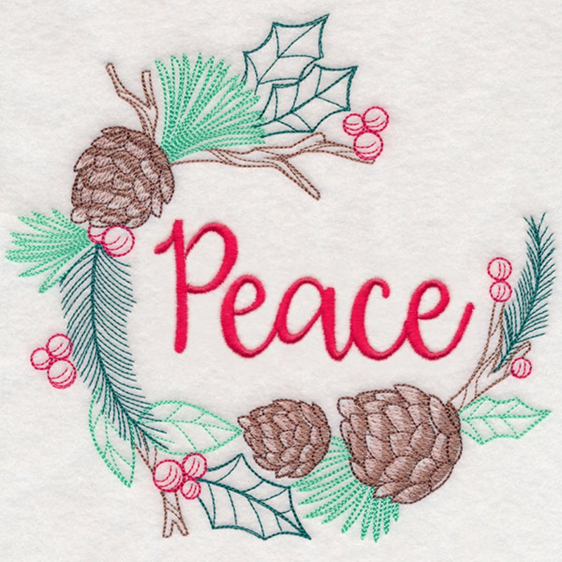 Colors of Christmas Wreath – Peace