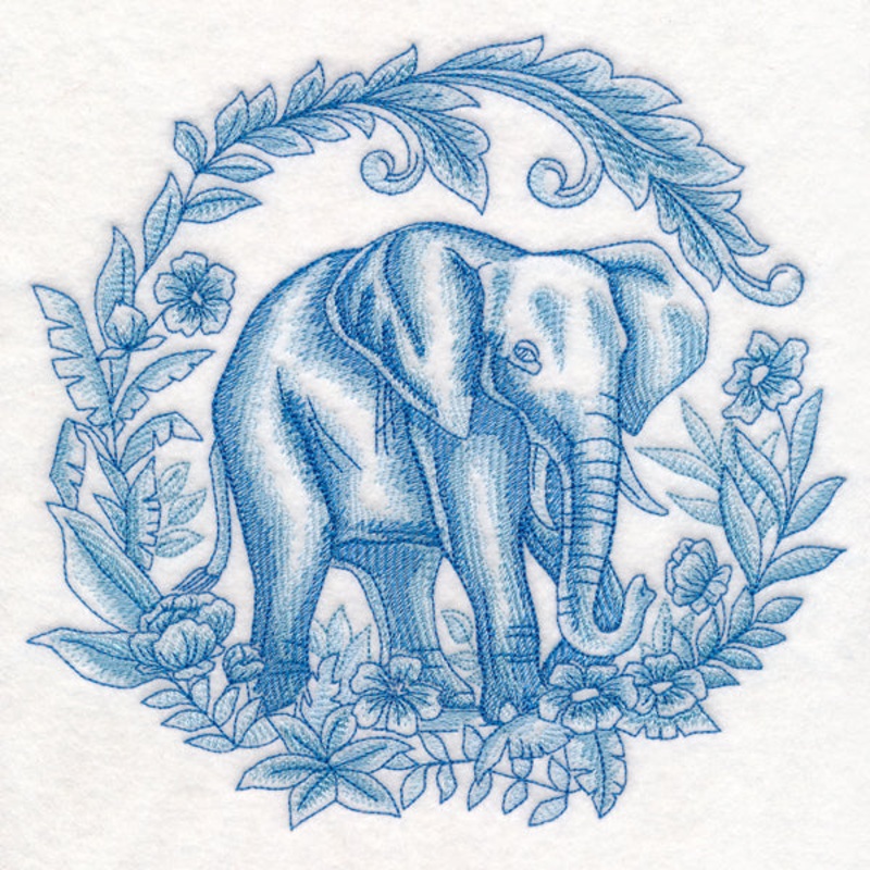 Delft Blue Safari – Elephant|7.38″ x 7.8″ / 187.51mm x 198.12mm|6.53″ x 6.9″ / 165.87mm x 175.26mm|5.54″ x 5.85″ / 140.63mm x 148.59mm|4.59″ x 4.85″ / 116.59mm x 123.19mm|All Sizes