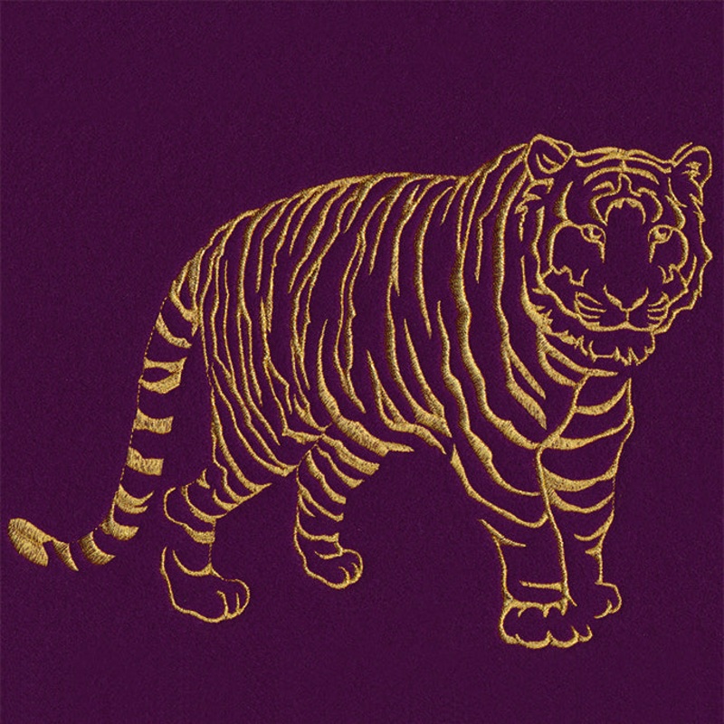 Elegant Tiger (Goldwork)|6.86″ x 9.44″ / 174.32mm x 239.9mm|5.68″ x 7.81″ / 144.21mm x 198.42mm|4.86″ x 6.69″ / 123.56mm x 169.99mm|2.82″ x 3.87″ / 71.59mm x 98.32mm|All Sizes