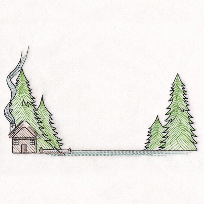 Forest Cabin Quilt Label|6.65″ x 11.6″ / 168.83mm x 294.62mm|5.64″ x 9.85″ / 143.36mm x 250.17mm|4.47″ x 7.8″ / 113.48mm x 198.02mm|3.93″ x 6.85″ / 99.7mm x 173.93mm|All Sizes