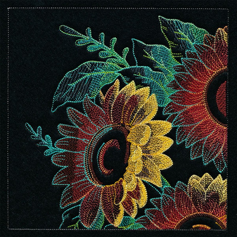 Four Panel Sunflower Bouquet – Top Left