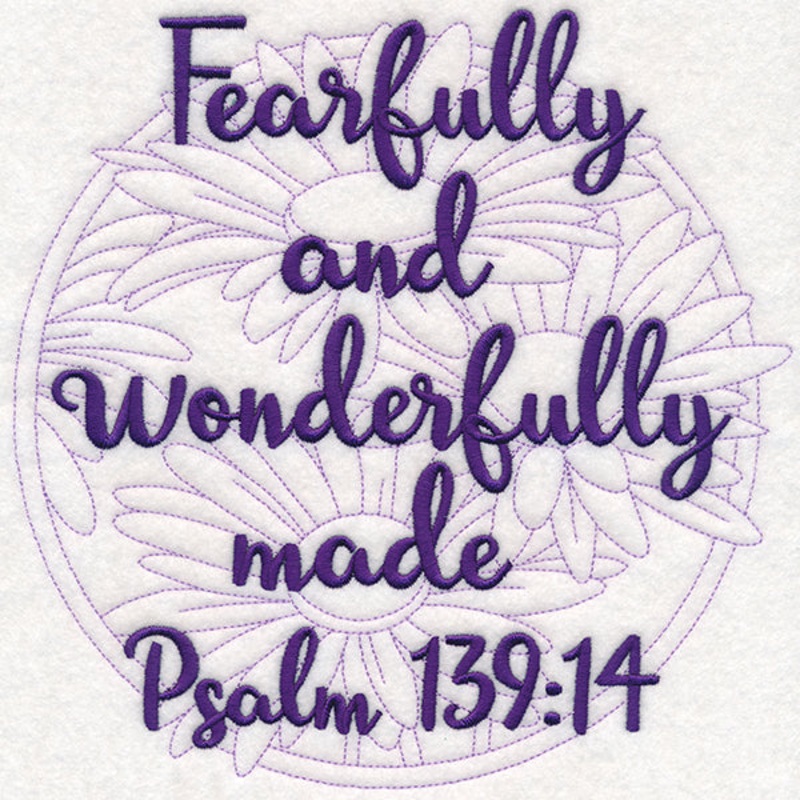 Spirited Sayings – Wonderfully Made With Daisies