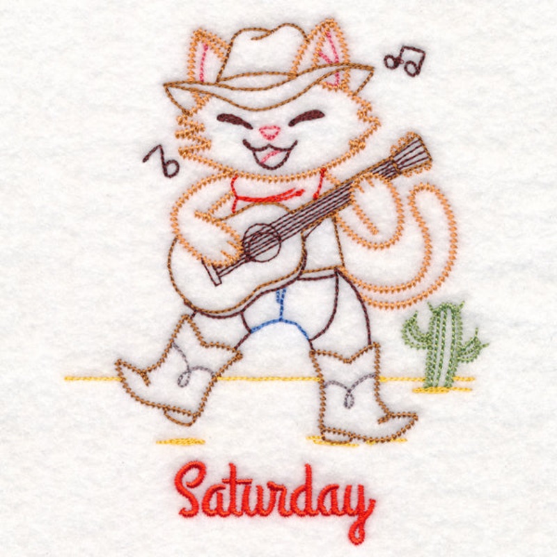 Cowboy Cat on Saturday (Vintage)