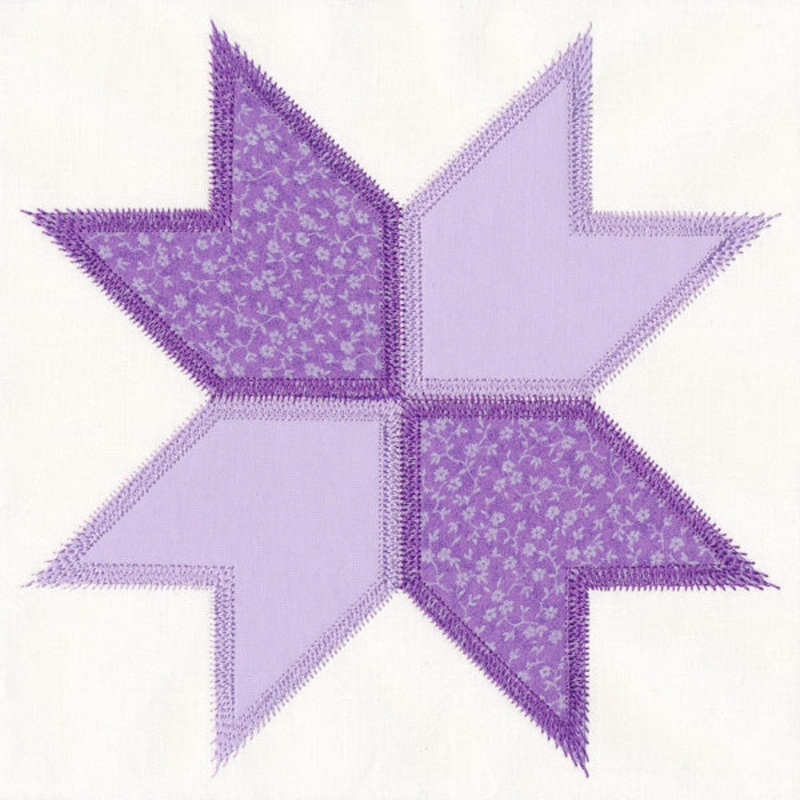 Eight-Point Star Quilt Block (In-the-Hoop)