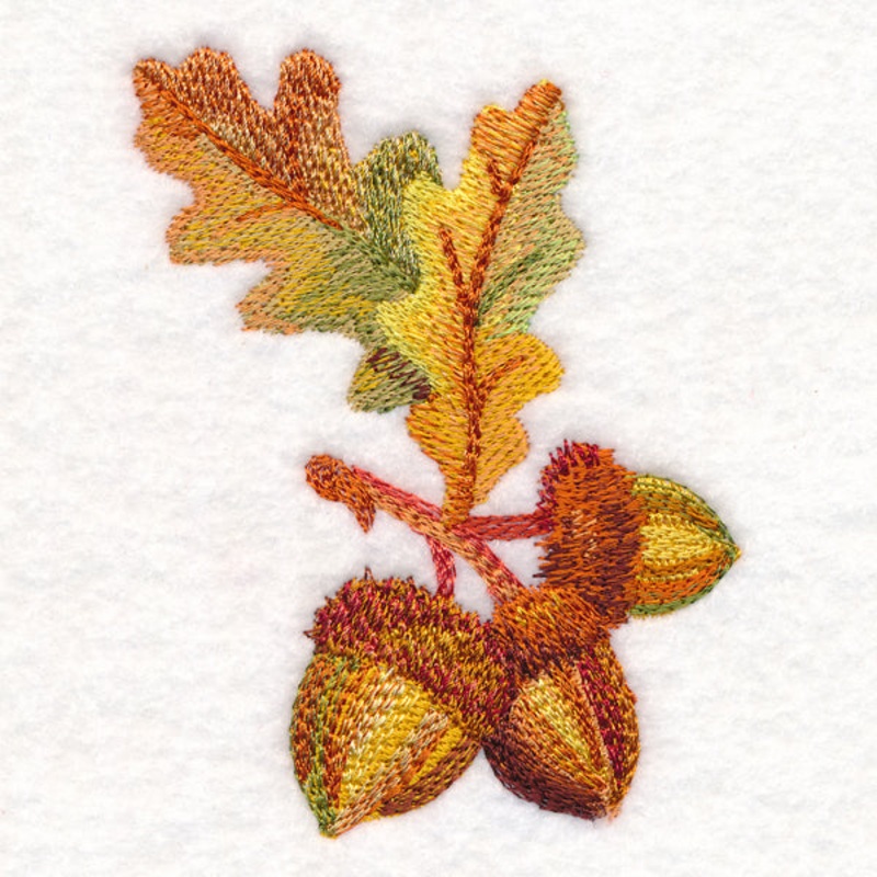 Fall Oak Leaves in Watercolor|3.88″ x 3.09″ / 98.53mm x 78.57mm