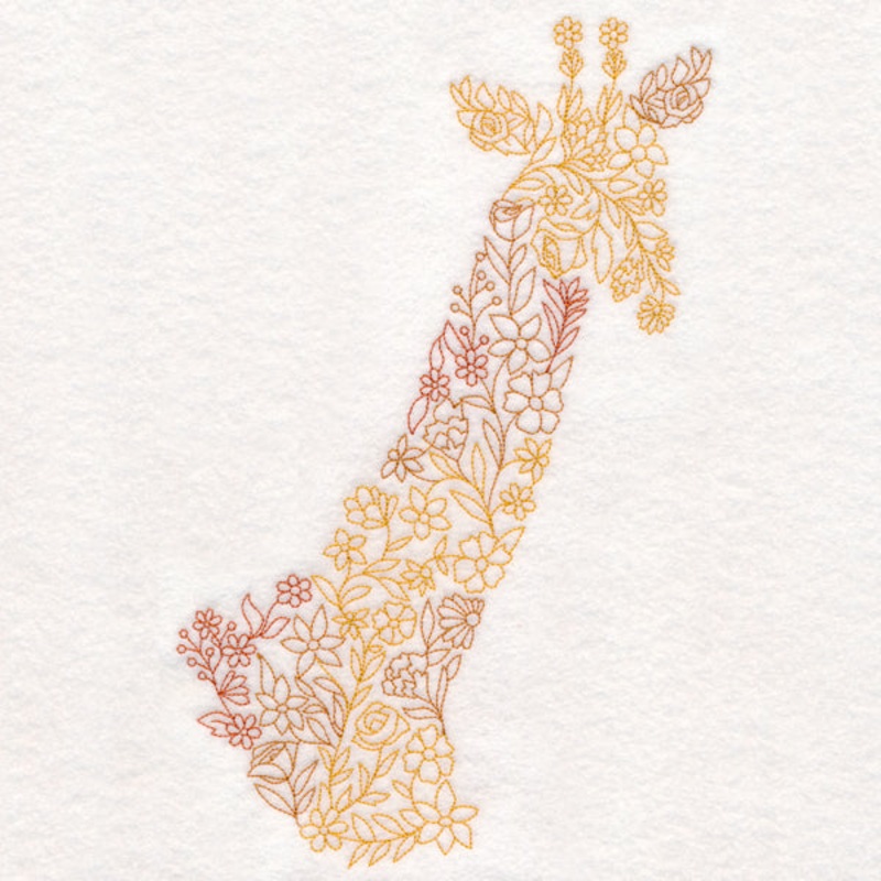 Floral Giraffe|11.35″ x 6.88″ / 288.37mm x 174.72mm|9.37″ x 5.68″ / 238.08mm x 144.26mm|7.78″ x 4.71″ / 197.57mm x 119.63mm|6.85″ x 4.15″ / 173.96mm x 105.35mm|3.86″ x 3.33″ / 98.15mm x 84.47mm|All Sizes