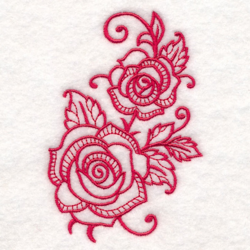 Flowers in Flourish – Rose|3.85″ x 2.78″ / 97.79mm x 70.61mm