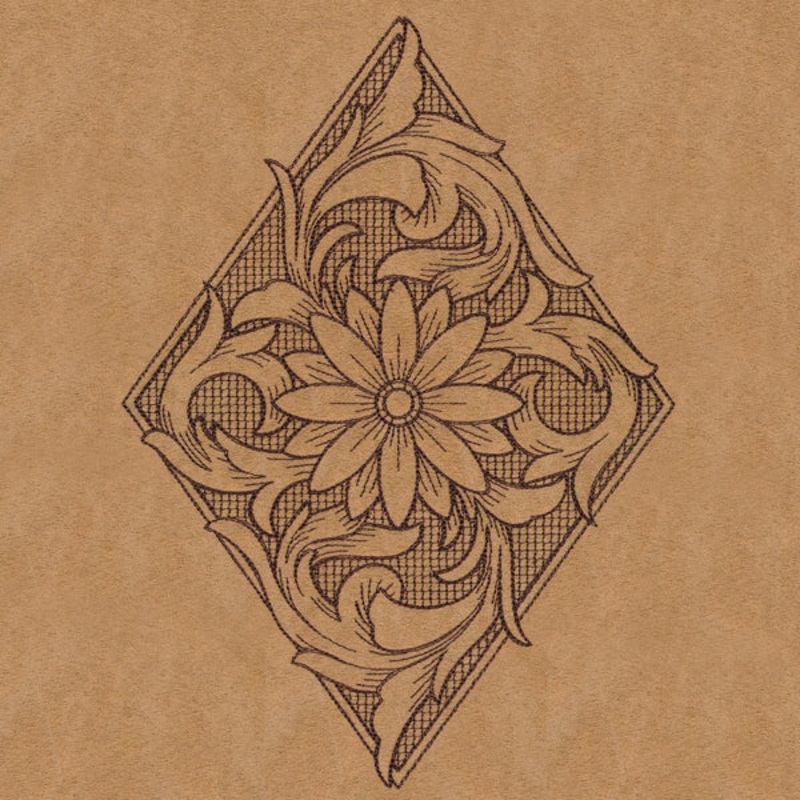 Western Diamond (Trapunto)|9.54″ x 6.85″ / 242.44mm x 173.99mm|7.8″ x 5.6″ / 198.12mm x 142.18mm|6.76″ x 4.85″ / 171.65mm x 123.19mm|3.85″ x 2.76″ / 97.79mm x 70.18mm|All Sizes