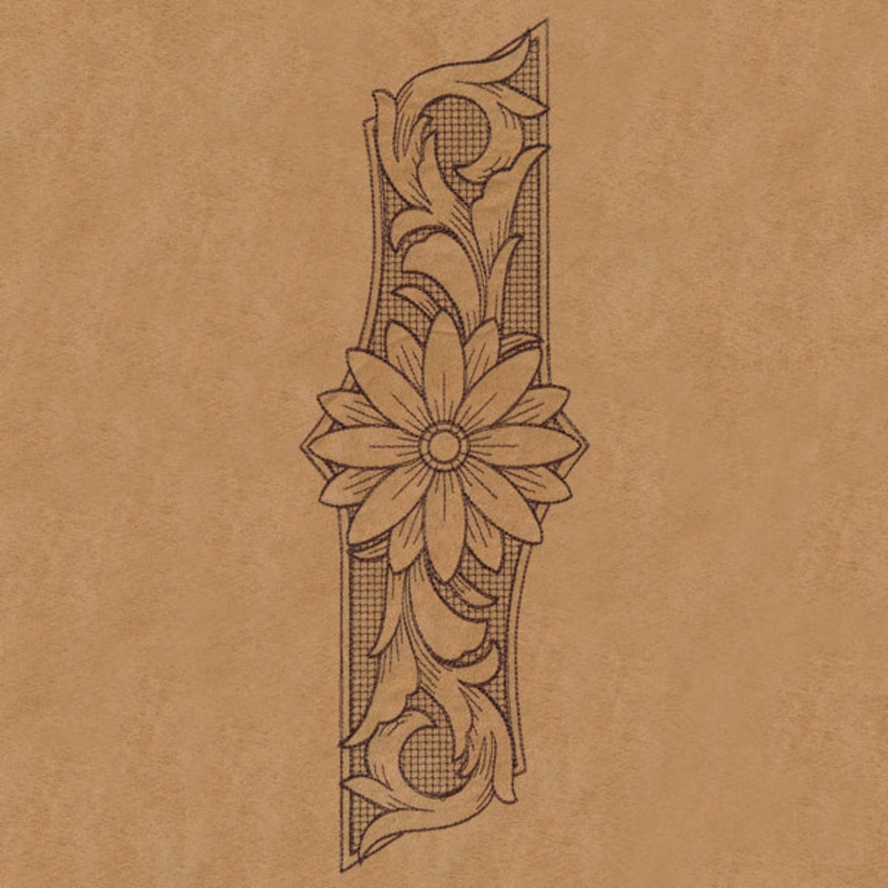 Western Spray (Trapunto)|11.75″ x 4.03″ / 298.44mm x 102.41mm|9.4″ x 3.23″ / 238.75mm x 81.93mm|7.8″ x 2.68″ / 198.12mm x 67.98mm|6.85″ x 2.35″ / 173.98mm x 59.7mm|All Sizes
