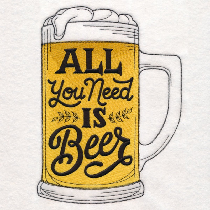 All You Need Is Beer|9.27″ x 6.88″ / 235.46mm x 174.75mm|7.78″ x 5.77″ / 197.61mm x 146.56mm|6.54″ x 4.85″ / 166.12mm x 123.19mm|3.85″ x 2.85″ / 97.79mm x 72.39mm|All Sizes