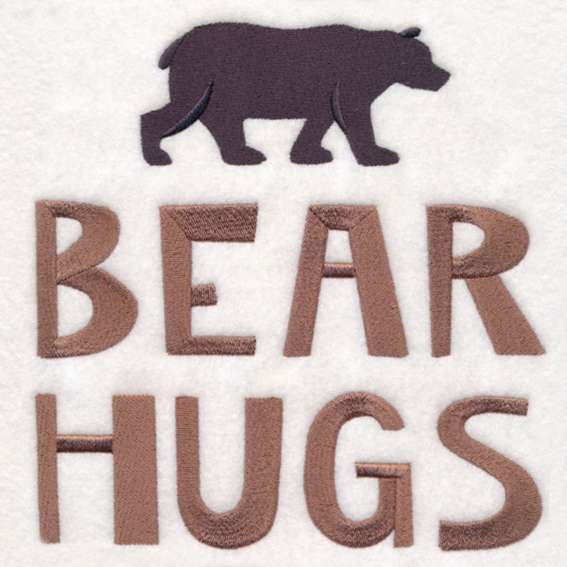 Bear Hugs|7.79″ x 7.76″ / 197.86mm x 197.14mm|6.92″ x 6.9″ / 175.88mm x 175.24mm|5.89″ x 5.87″ / 149.5mm x 149.08mm|4.88″ x 4.87″ / 124mm x 123.68mm|3.88″ x 3.87″ / 98.48mm x 98.28mm|All Sizes
