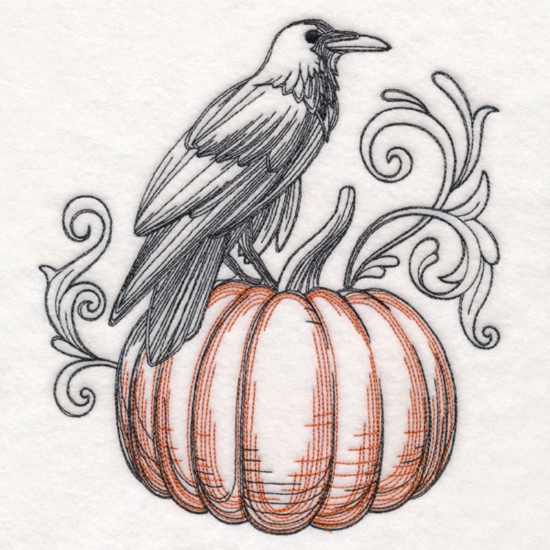 Boo-tiful Halloween – Raven and Pumpkin