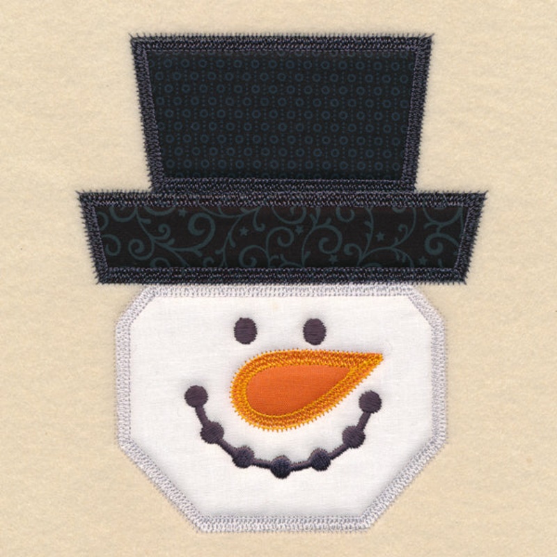 Christmas Quilt Block – Snowman (In-the-Hoop)