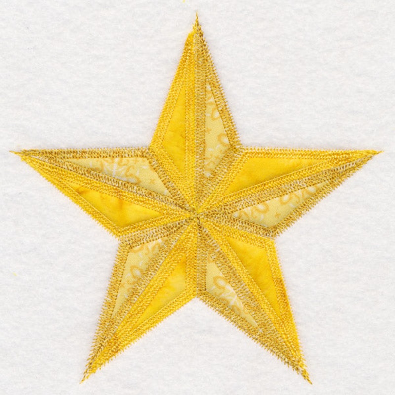 Christmas Quilt Block – Star (In-the-Hoop)