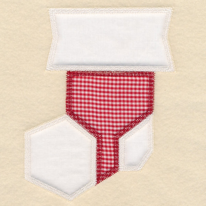 Christmas Quilt Block – Stocking (In-the-Hoop)