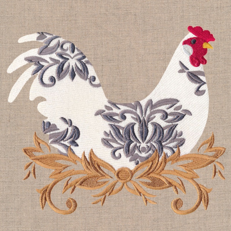 Damask Rooster|6.75″ x 7.79″ / 171.49mm x 197.81mm|5.73″ x 6.61″ / 145.63mm x 167.91mm|4.72″ x 5.44″ / 119.92mm x 138.11mm|3.59″ x 4.13″ / 91.2mm x 105.02mm|All Sizes
