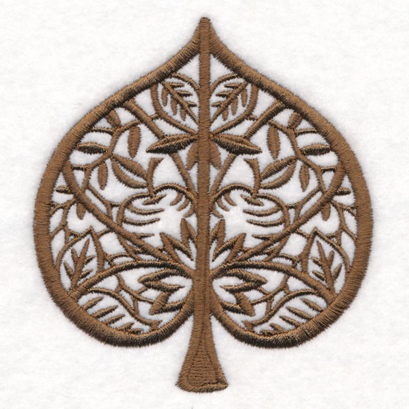 Folk Cut Cottonwood Leaf|3.87″ x 3.55″ / 98.4mm x 90.23mm|5.31″ x 4.86″ / 134.75mm x 123.48mm|All Sizes