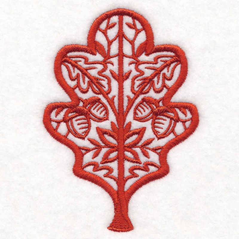 Folk Cut Oak Leaf|3.88″ x 2.75″ / 98.63mm x 69.84mm|6.86″ x 4.86″ / 174.33mm x 123.34mm|All Sizes