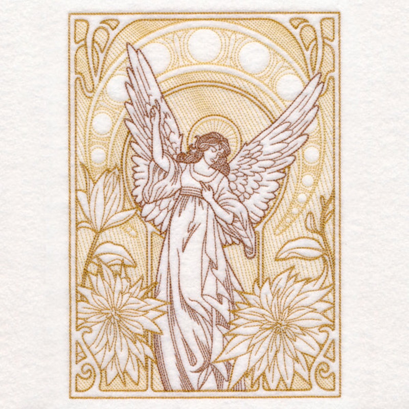 Art Nouveau Gilded Angel|9.6″ x 6.8″ / 243.84mm x 172.76mm|7.78″ x 5.51″ / 197.61mm x 140mm|6.76″ x 4.79″ / 171.71mm x 121.65mm|All Sizes