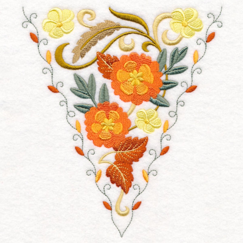 Autumn Bunting – Flowers and Wheat