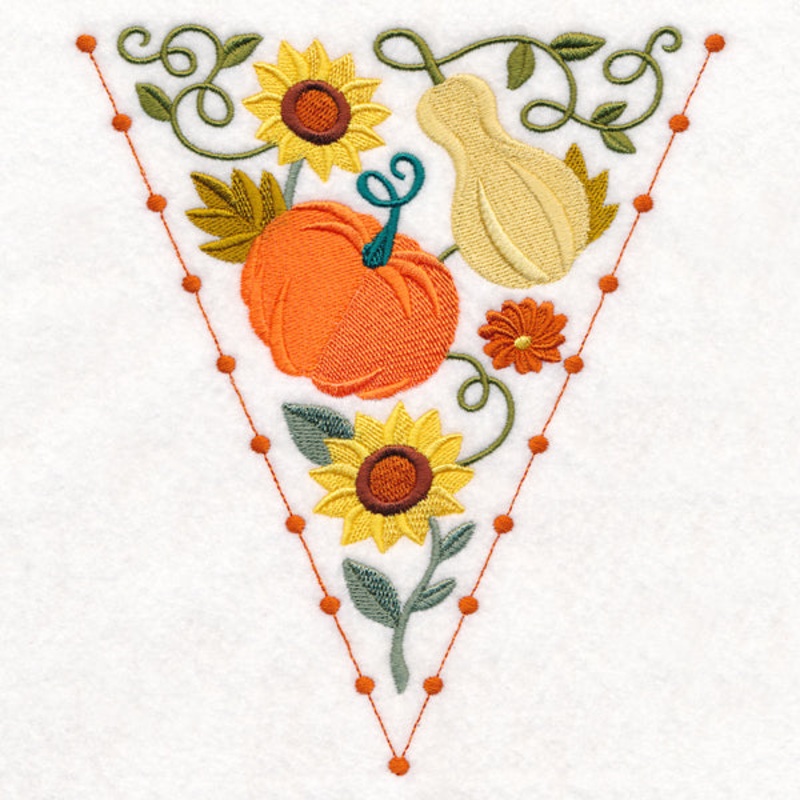Autumn Bunting – Pumpkin and Gourd