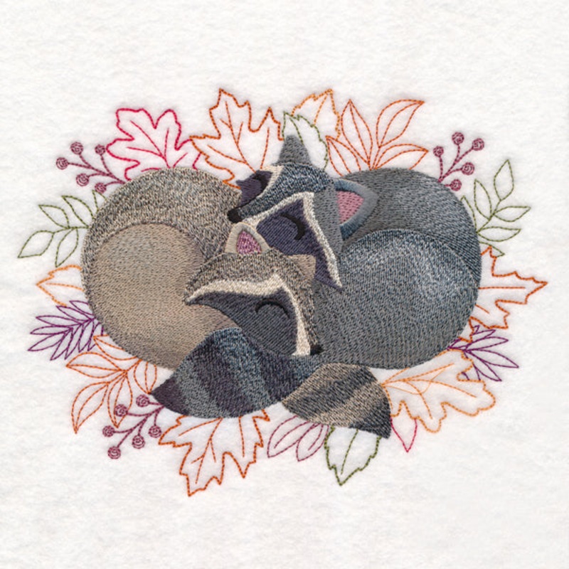 Autumn Cozy Cuddlers – Raccoons