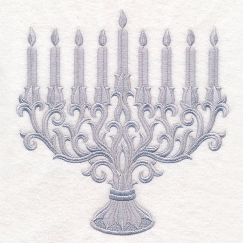 Baroque Menorah|7.81″ x 7.45″ / 198.38mm x 189.26mm|7.19″ x 6.86″ / 182.68mm x 174.27mm|6.14″ x 5.86″ / 156.05mm x 148.88mm|5.09″ x 4.86″ / 129.4mm x 123.46mm|3.87″ x 3.69″ / 98.28mm x 93.79mm|All Sizes